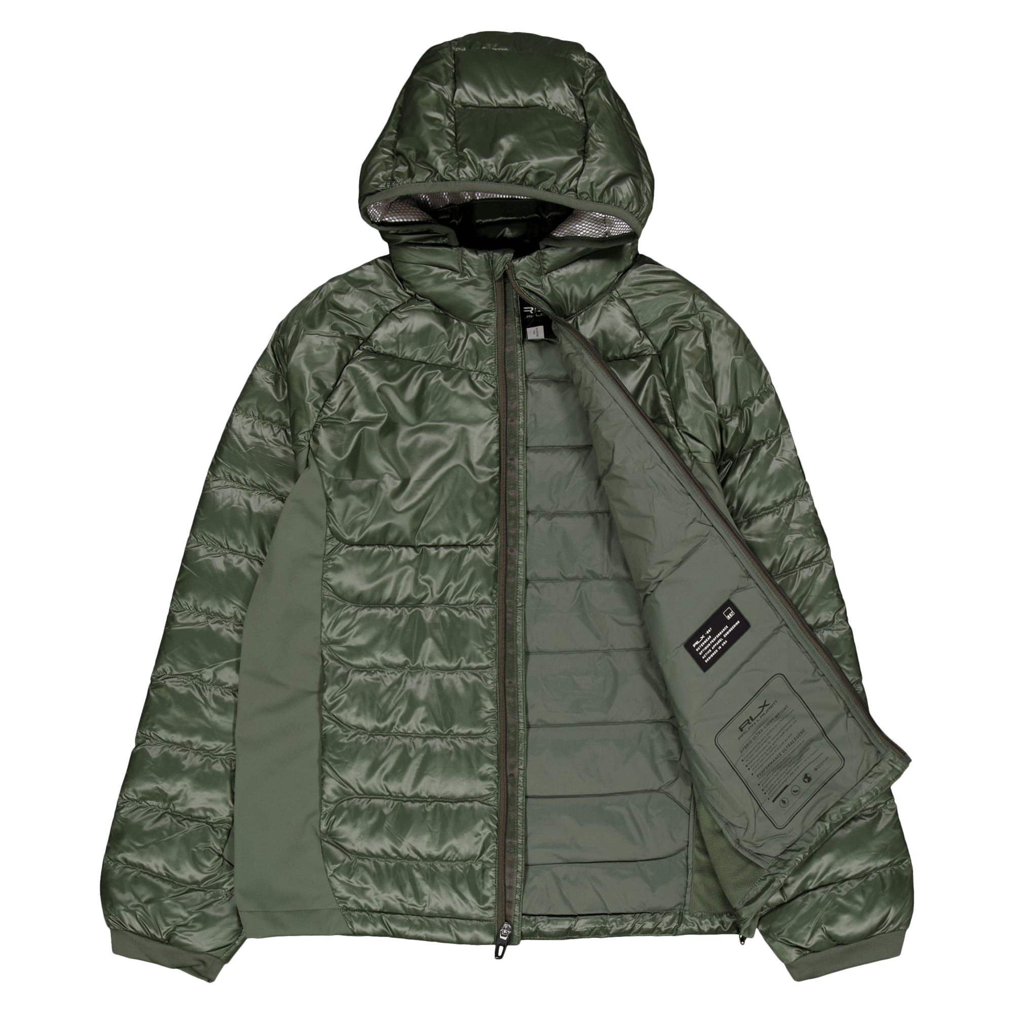 Water-Repellent Hybrid Down Jacket Fossil Green - Bild 4