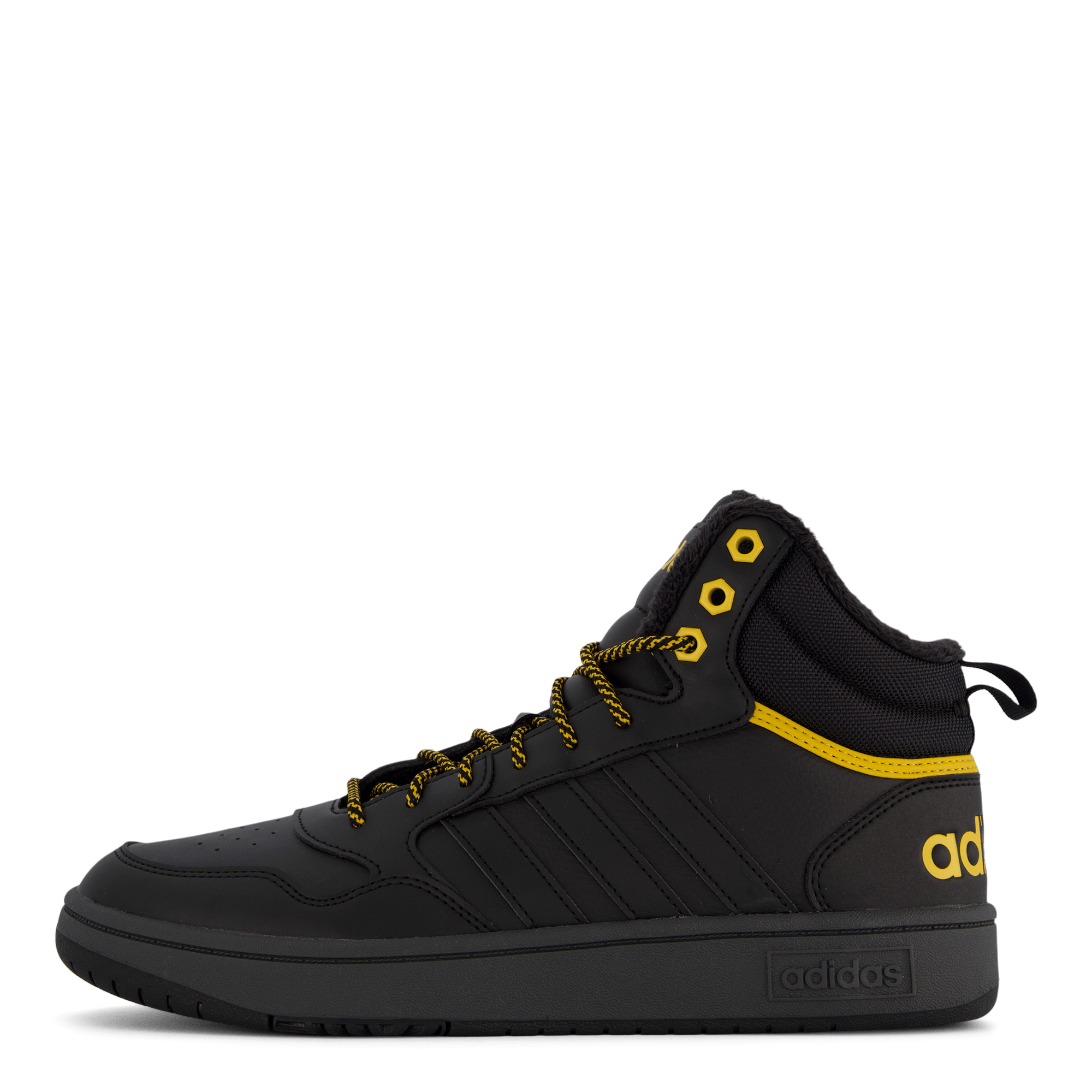 Hoops 3.0 Mid Lifestyle Basketball Classic Fur Lining Winterized Shoes Core Black, Male, Chaussures, Baskets, baskets montantes, Noir, EU 44 2/3