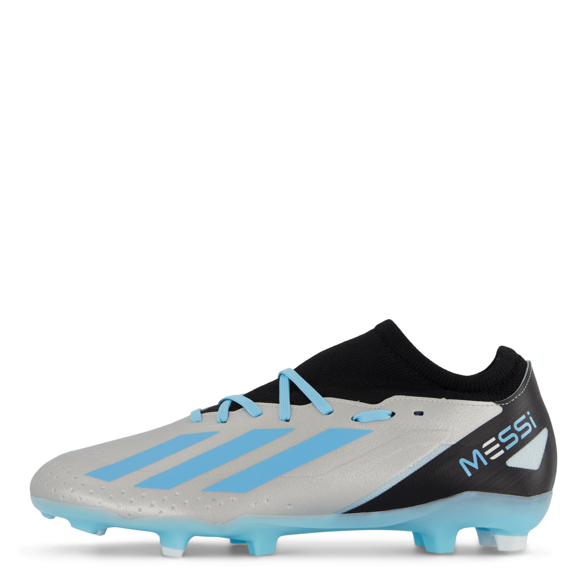 X Crazyfast Messi.3 Firm Ground Boots Silver Metallic / Bliss Blue / Core Black