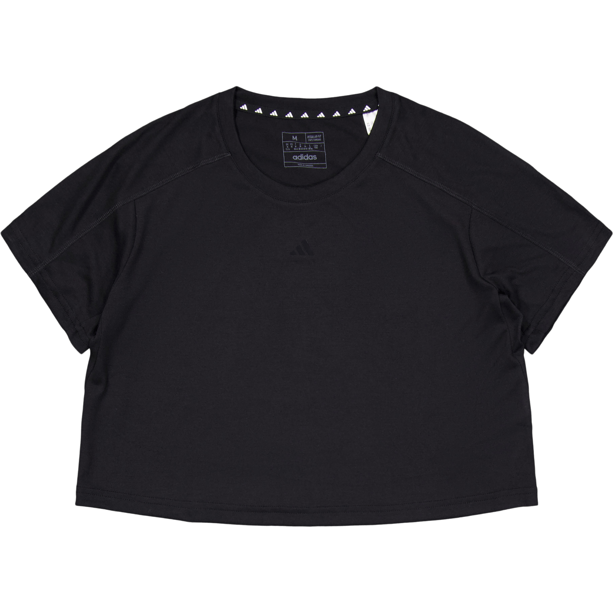 AEROREADY Train Essentials 3 Bar Logo Crop T-Shirt Black