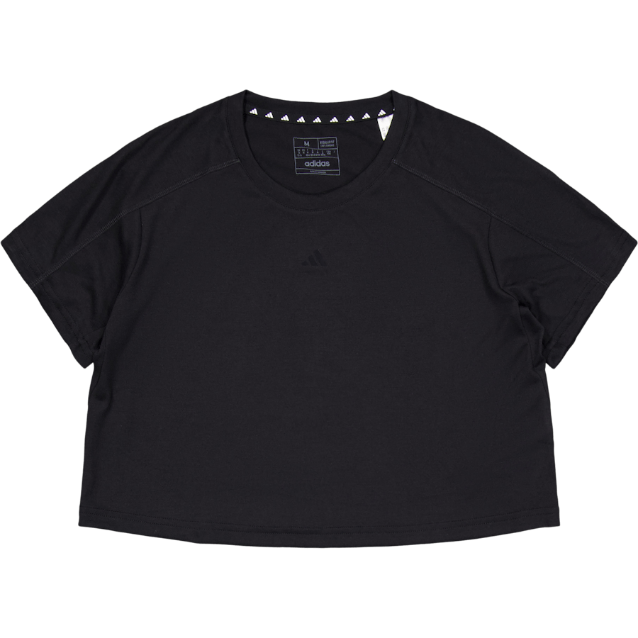 AEROREADY Train Essentials 3 Bar Logo Crop T-Shirt Black