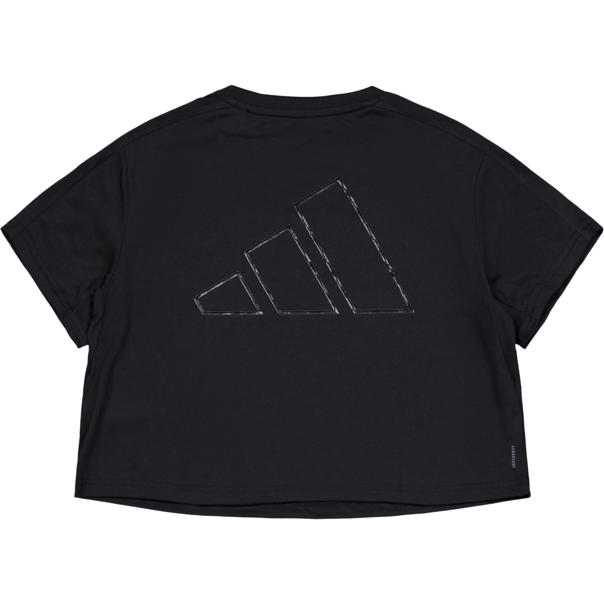 AEROREADY Train Essentials 3 Bar Logo Crop T-Shirt Black - Bild 2