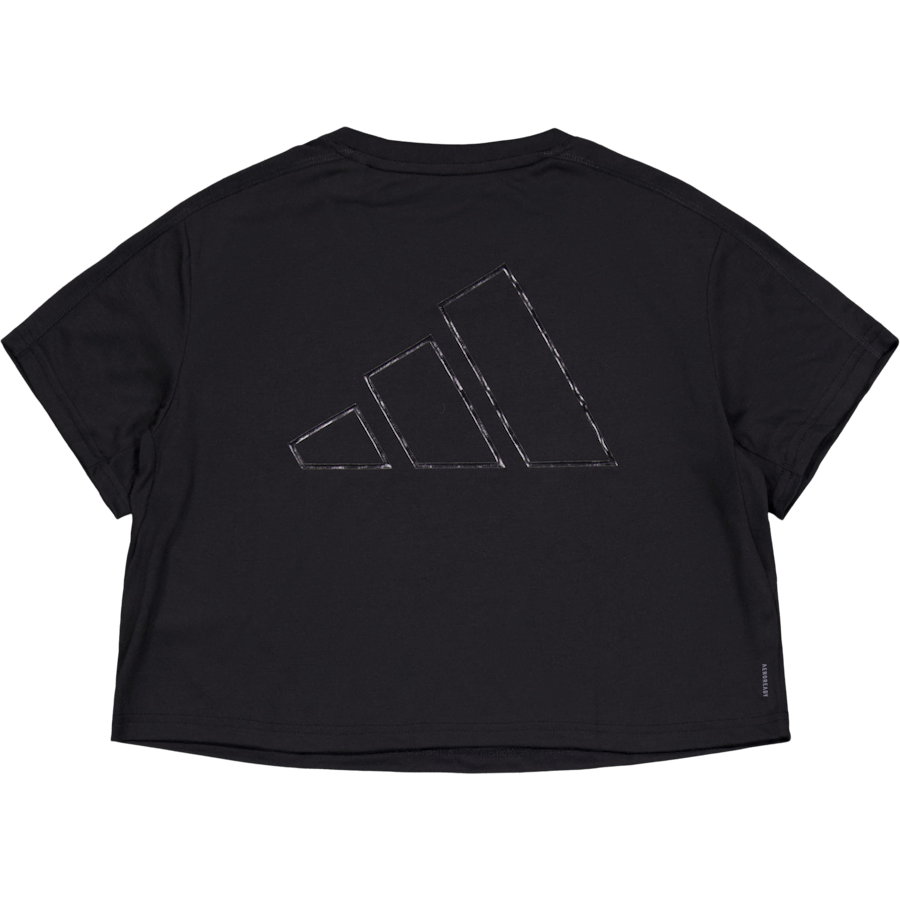 AEROREADY Train Essentials 3 Bar Logo Crop T-Shirt Black - Bild 2