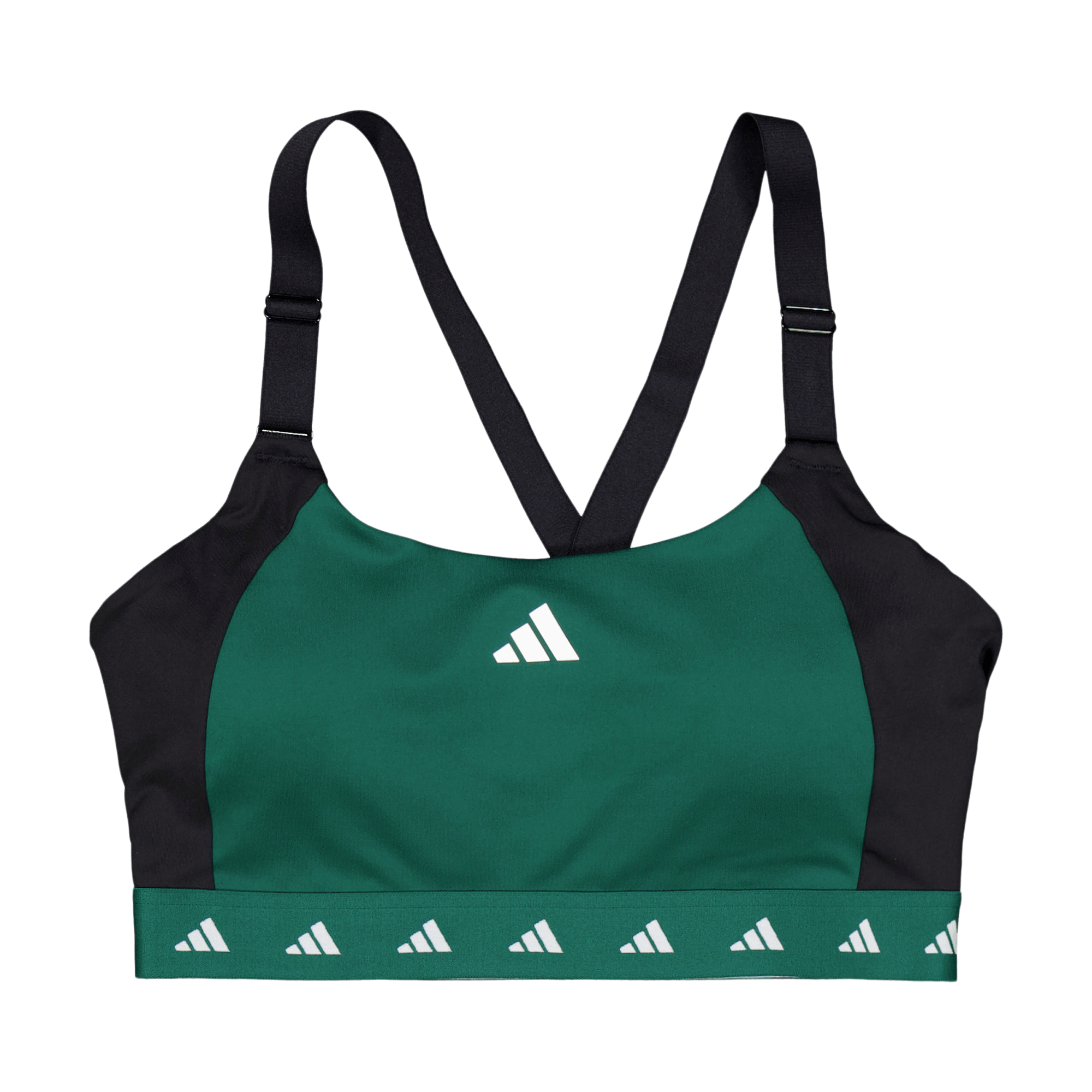 Powerimpact Training Medium-Support Techfit Colorblock Bra Collegiate Green, Female, Aparelhos, Sutiã esportivo, Treino, Verde, M D/D