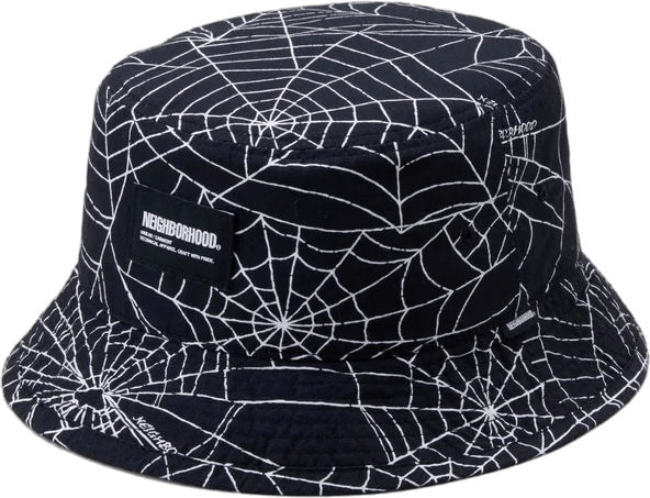 Spiderweb Bucket Hat Black