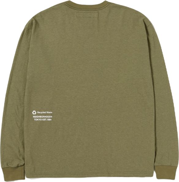 Logo Print Crewneck Ls Olive Drab - Bild 2