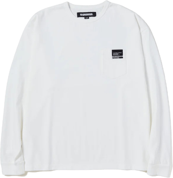 Classic-p Crewneck Ls White, Male, Apparels, Tops, White, L