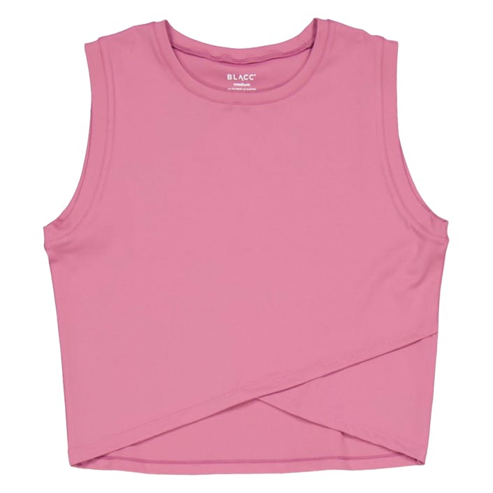 Ella Overlap Tank Top Mellow Mauve, Female, Apparels, Tops, Running, Pink, XL