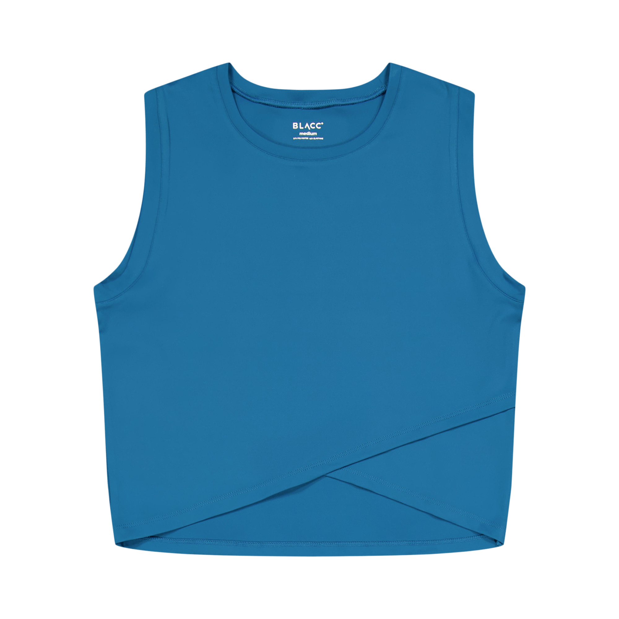 Ella Overlap Tank Top Blue Coral