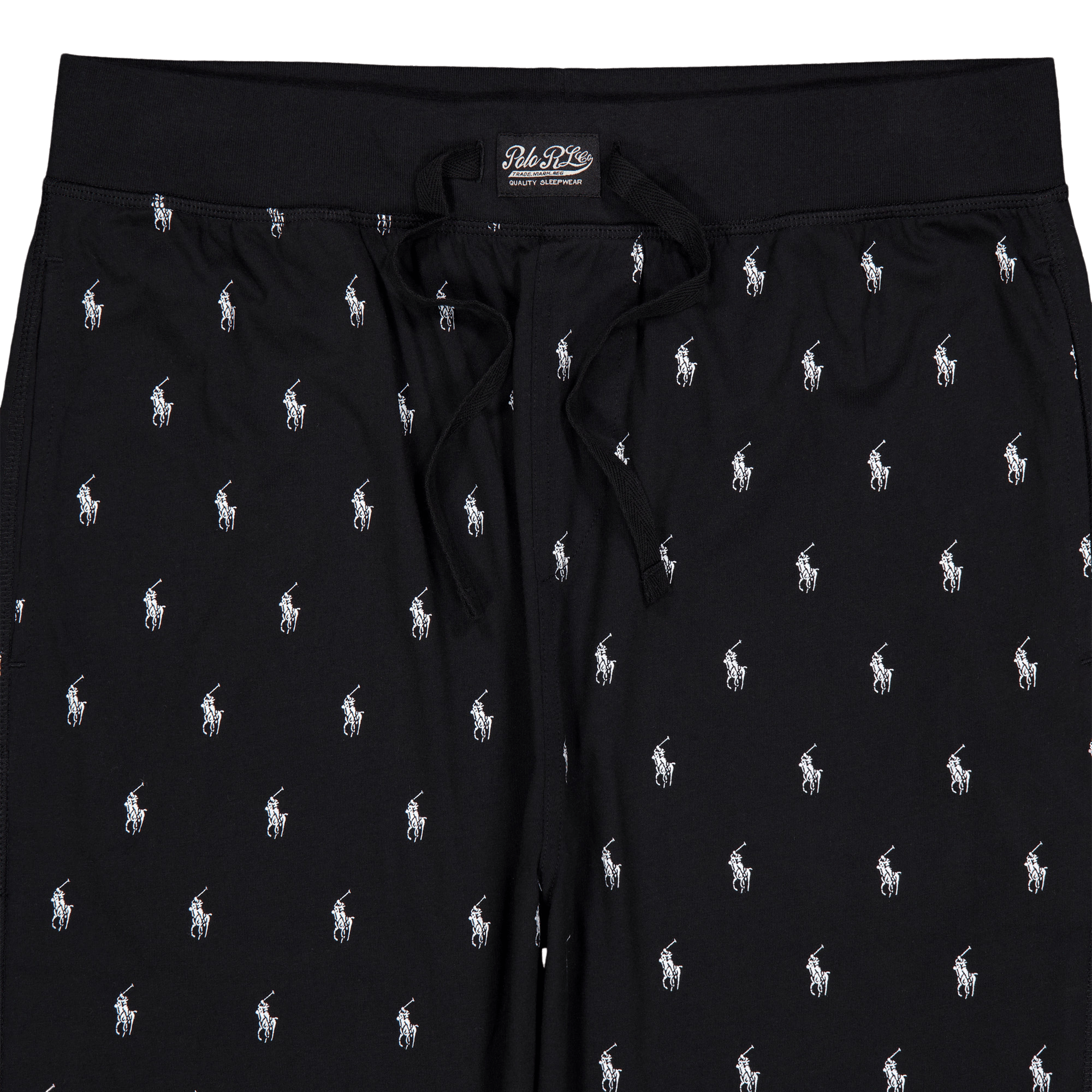 Allover Pony Cotton Jersey Sleep Jogger Polo Black Aopp - Bild 3