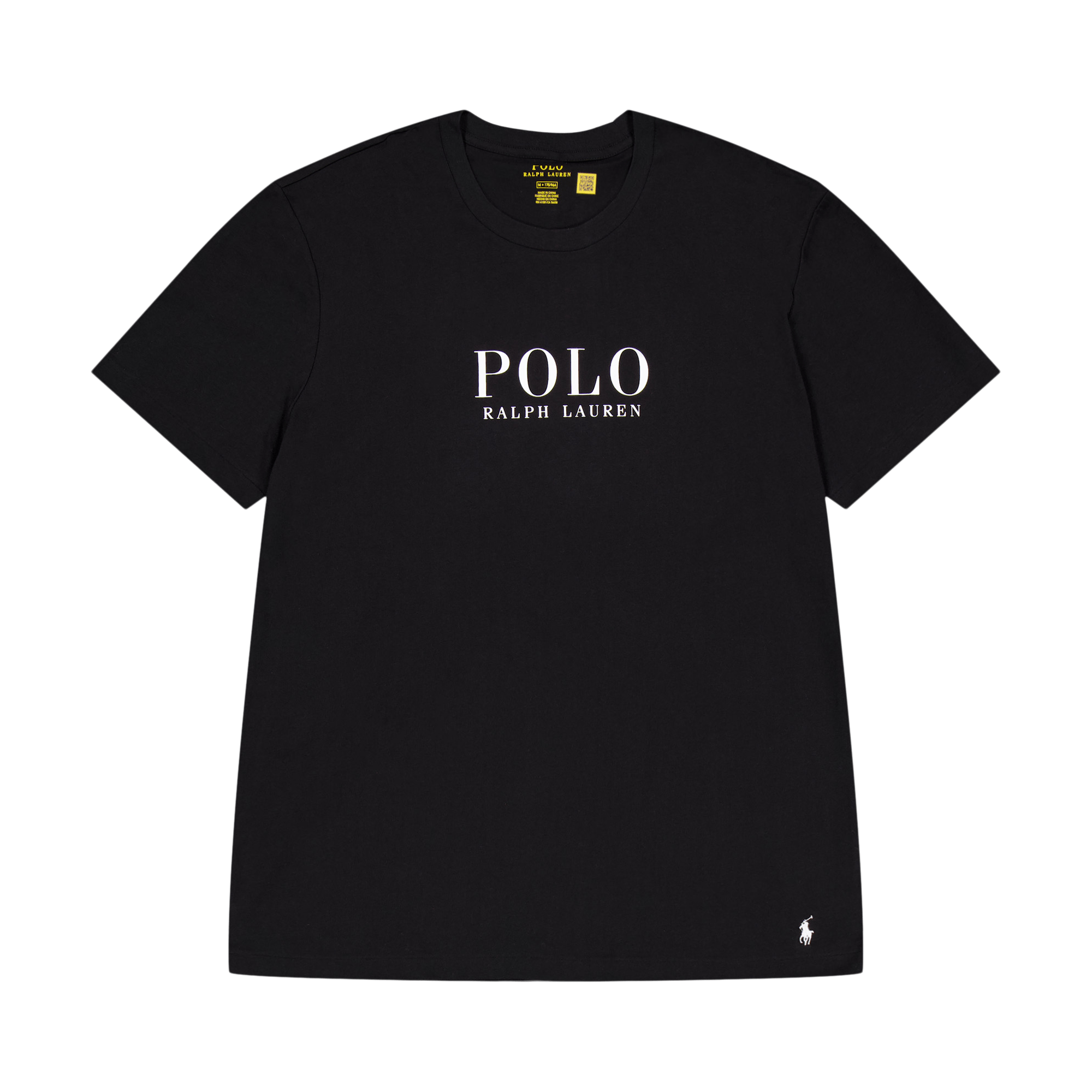 Logo Cotton Jersey Sleep Shirt Polo Black