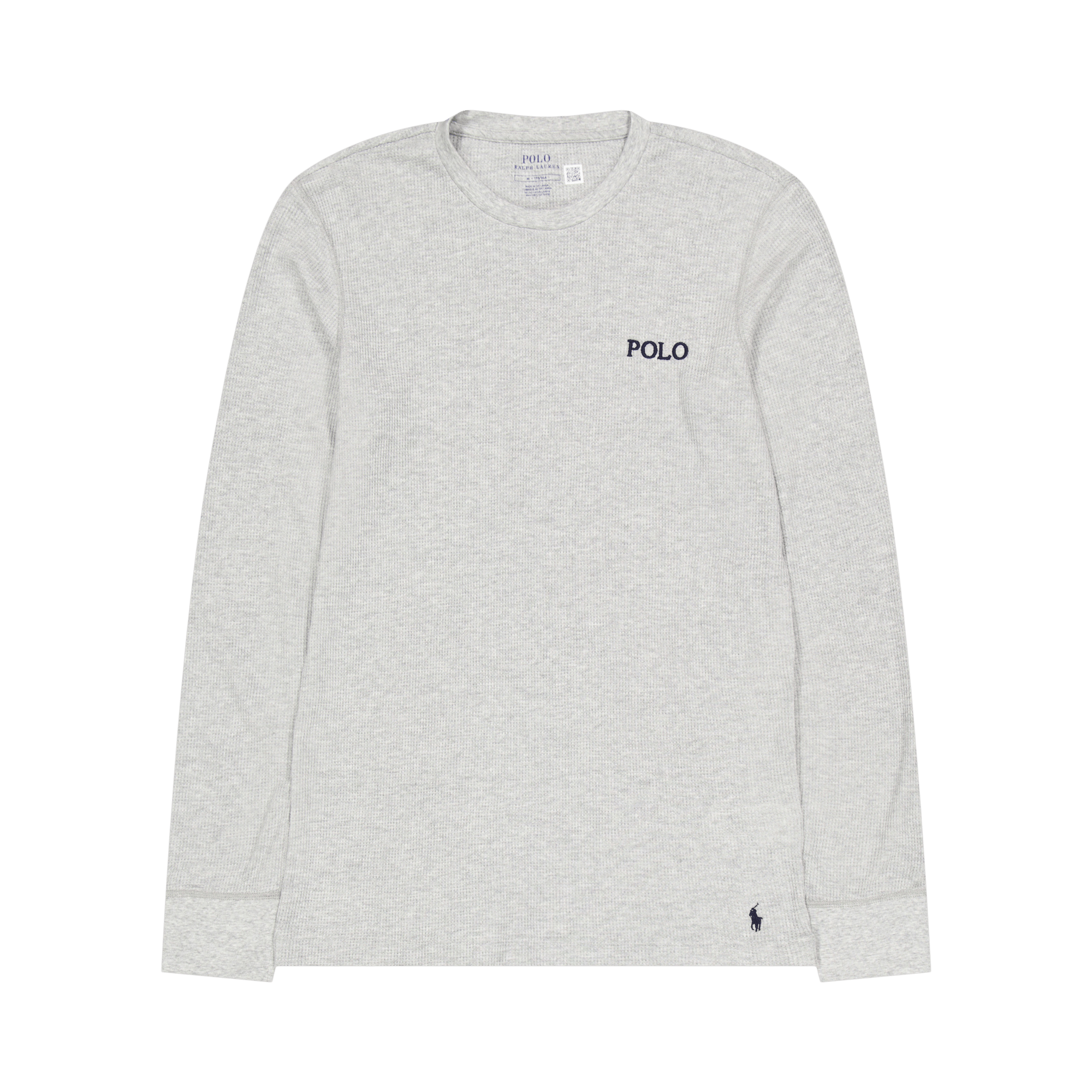 Waffle-Knit Crewneck Sleep Shirt Andover Heather