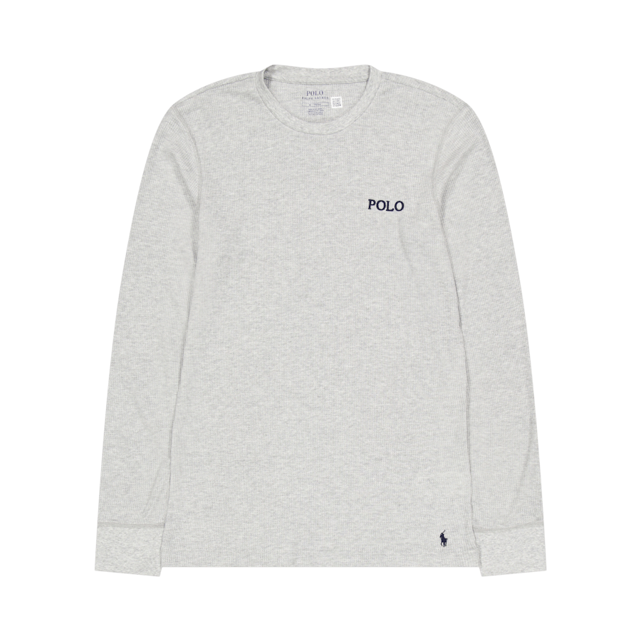 Waffle-Knit Crewneck Sleep Shirt Andover Heather