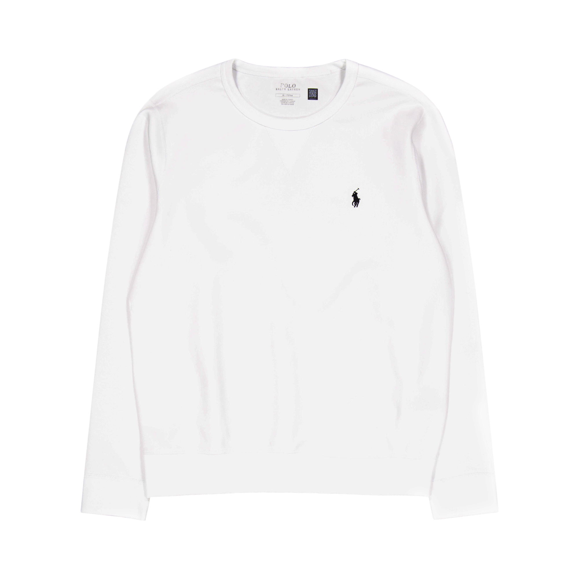 Marled Double-Knit Sweatshirt White