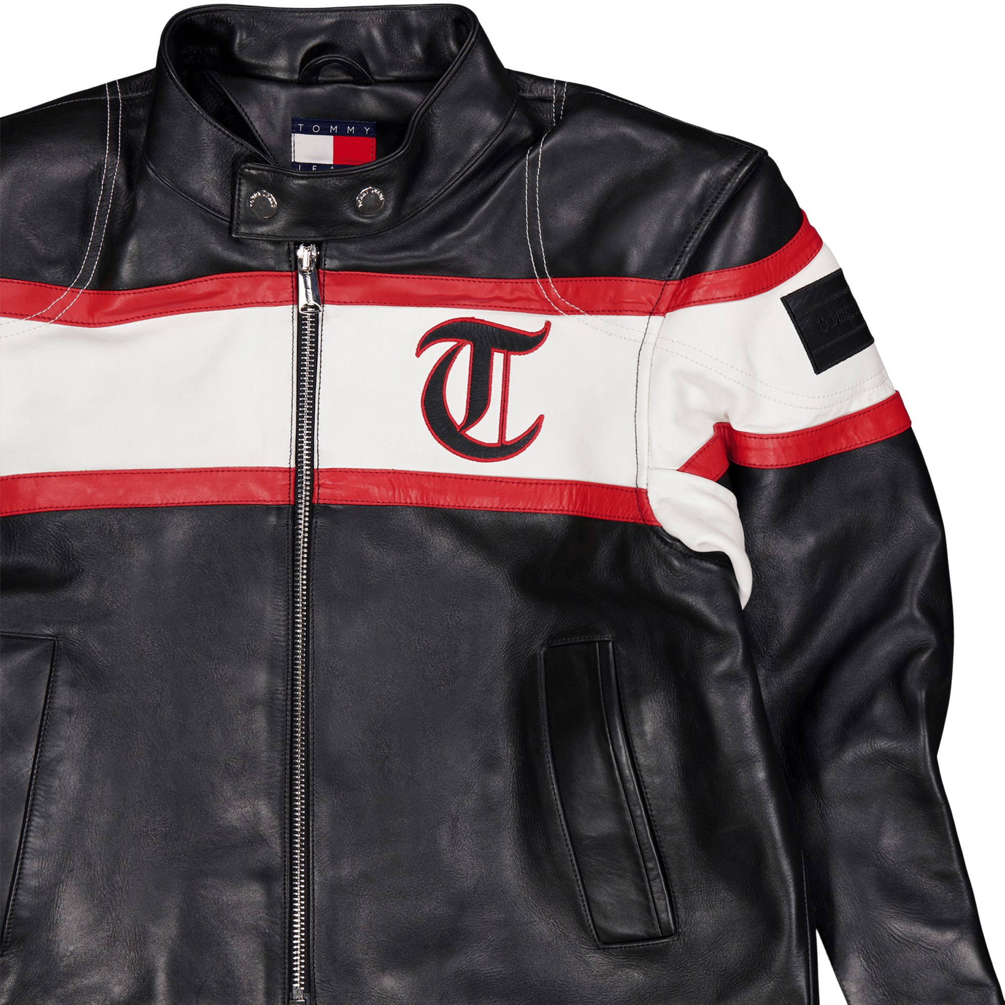 Tjcu Leather Biker Jacket Black - Bild 3