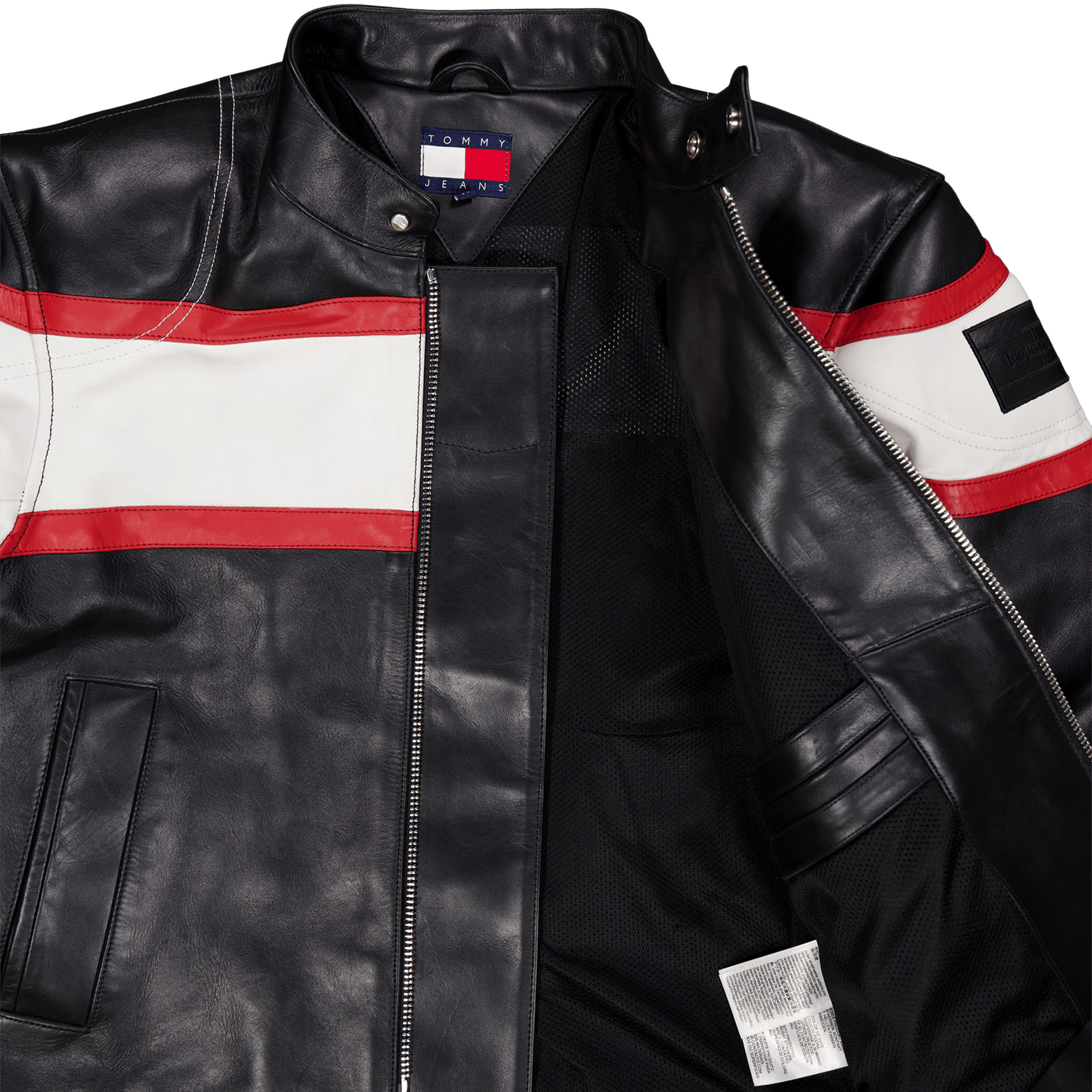 Tjcu Leather Biker Jacket Black - Bild 4