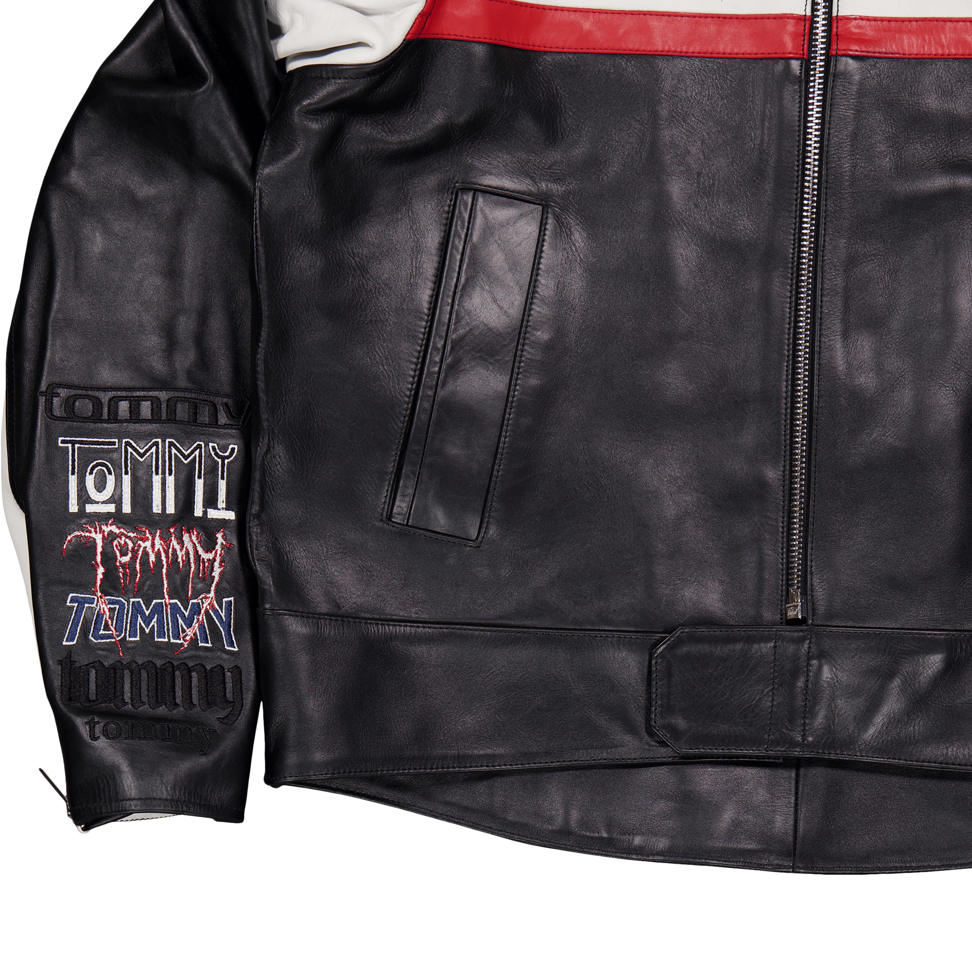 Tjcu Leather Biker Jacket Black - Bild 5