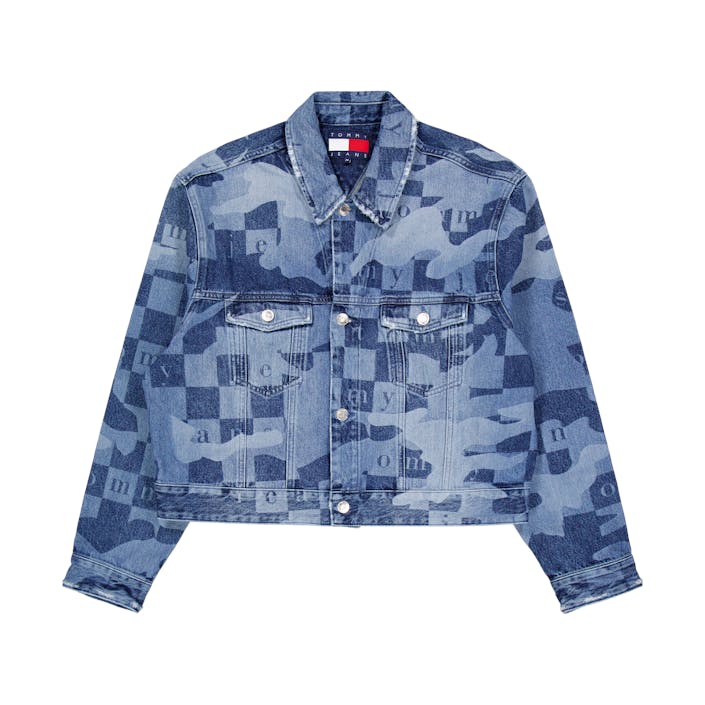 Tjcu Trucker Jacket Aol Dg9032 Denim Medium, Male, Vêtements, vestes, Bleu, L