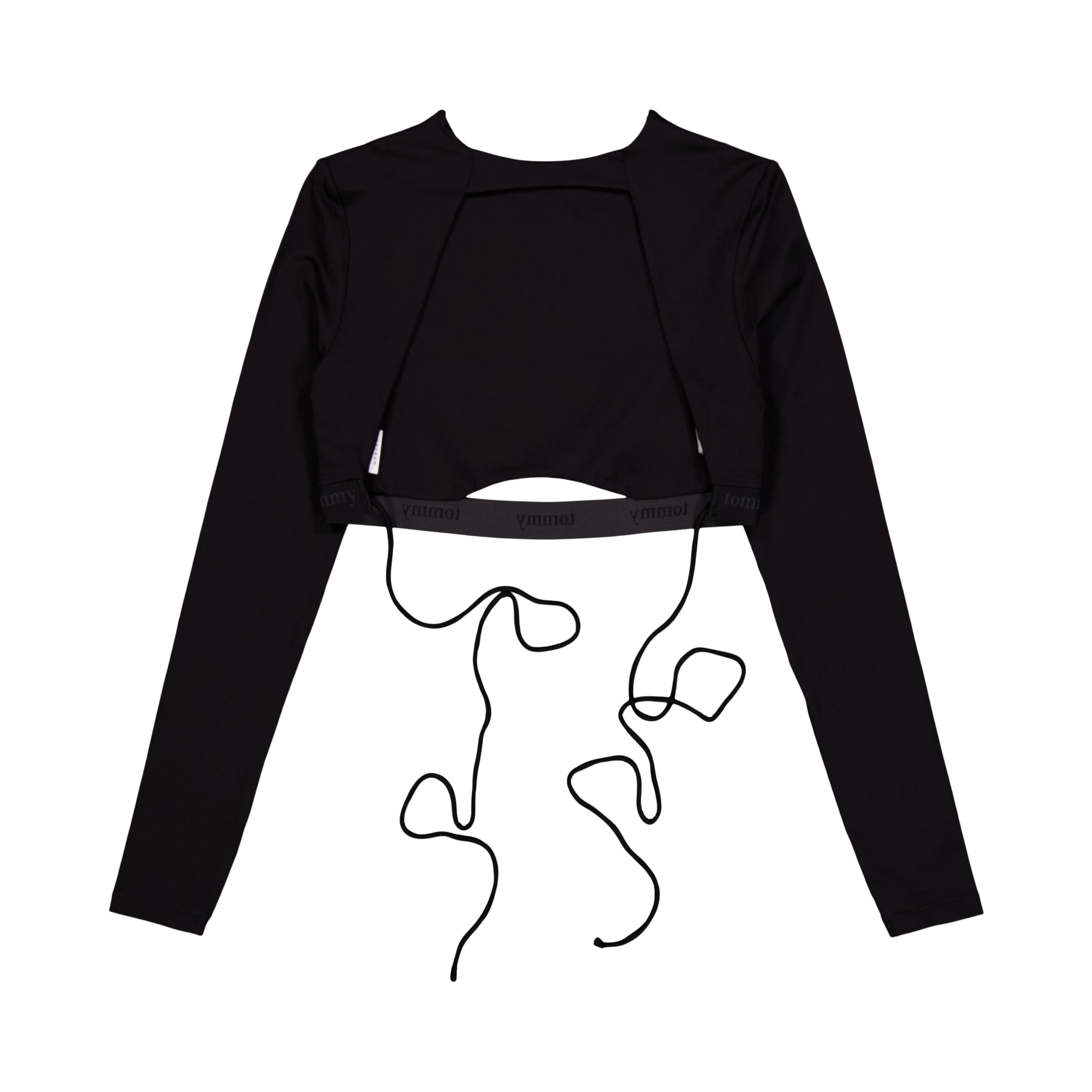 Tjcw Backless Longsleeve Cropt Black - Bild 2
