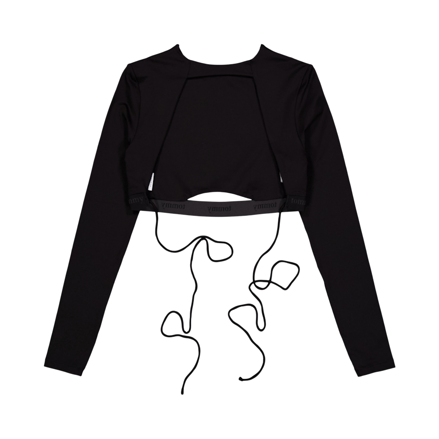 Tjcw Backless Longsleeve Cropt Black - Bild 2