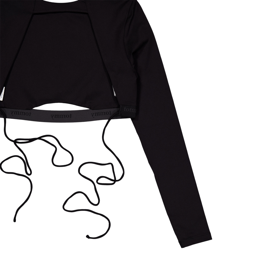 Tjcw Backless Longsleeve Cropt Black - Bild 4
