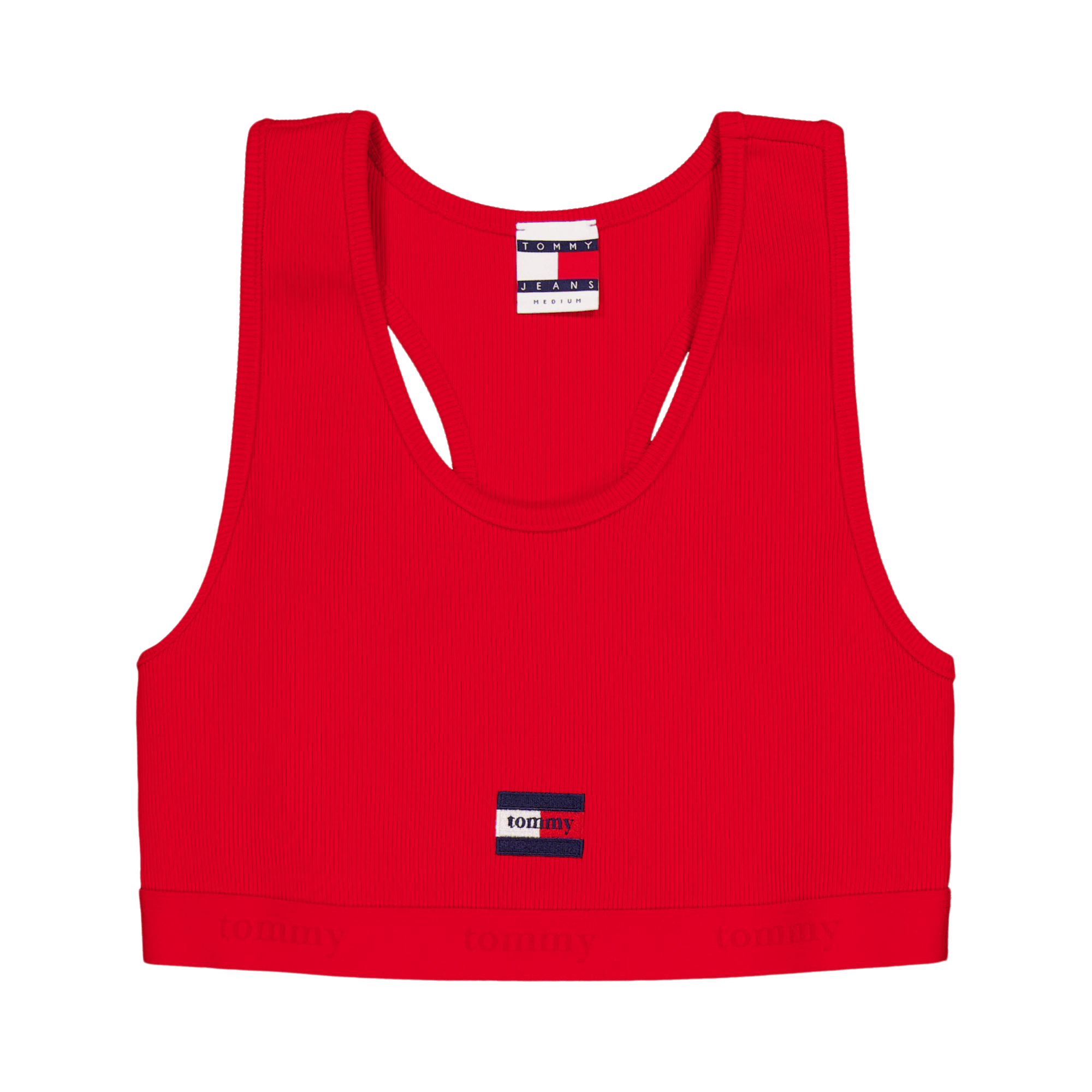 Tjcw Ess Rib Jersy Bra Top Deep Crimson