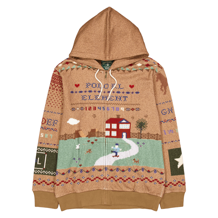 Polo x Element Fleece Hoodie Brown Multi