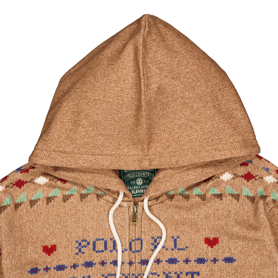 Polo x Element Fleece Hoodie Brown Multi - Bild 3