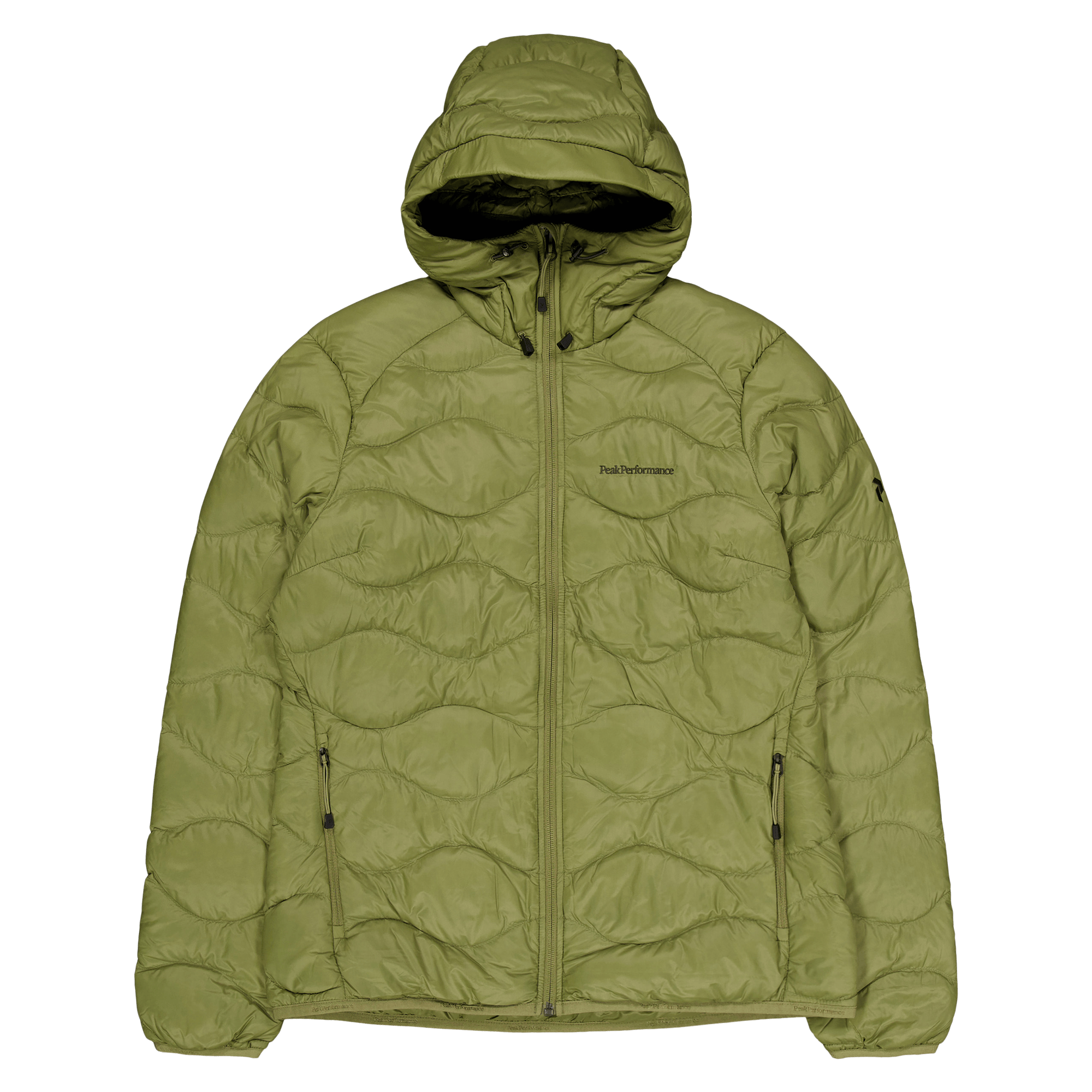 W Helium Down Hood Jacket Snap Green