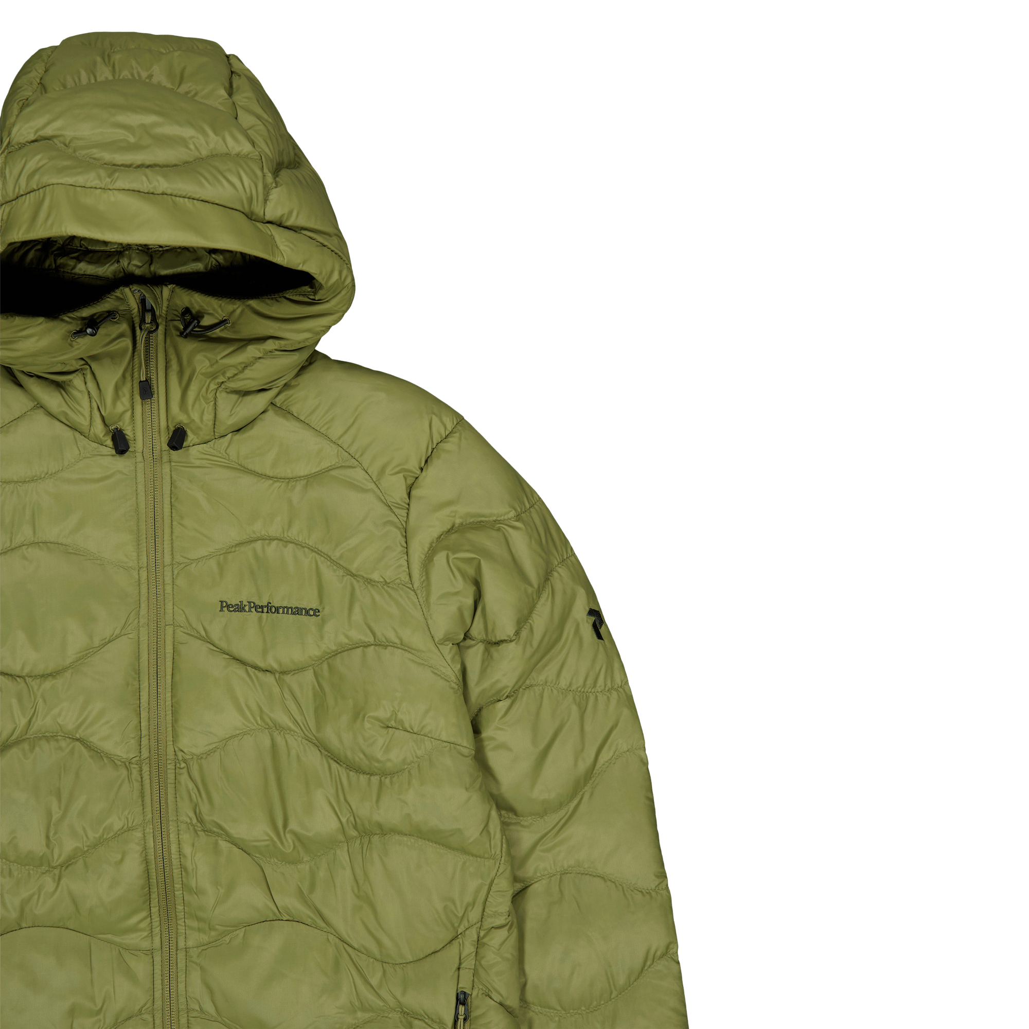 W Helium Down Hood Jacket Snap Green - Bild 3