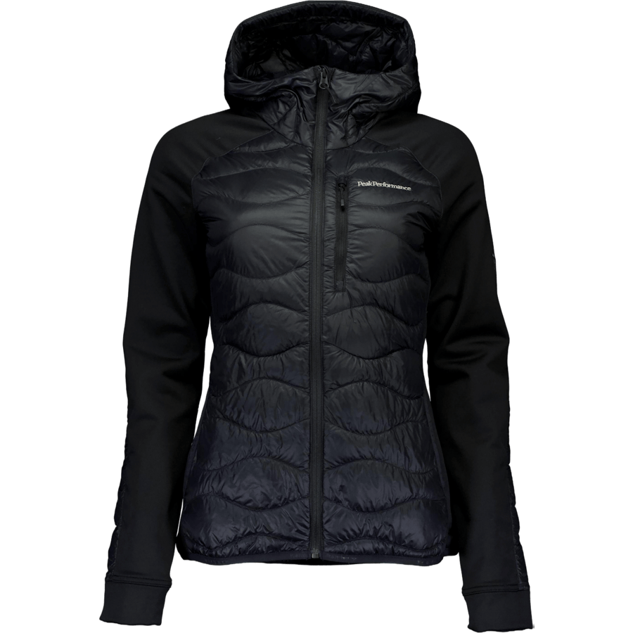 W Helium Down Hybrid Hood Black