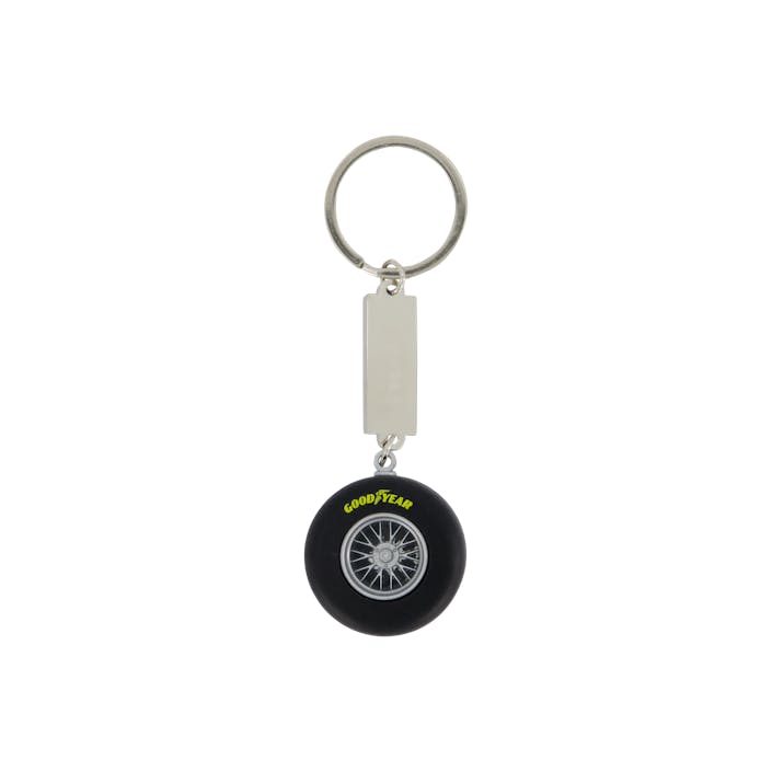 Huf X Goodyear Keychain Black, Unisex, Ekwipunek, inne akcesoria, Srebro, ONESIZE