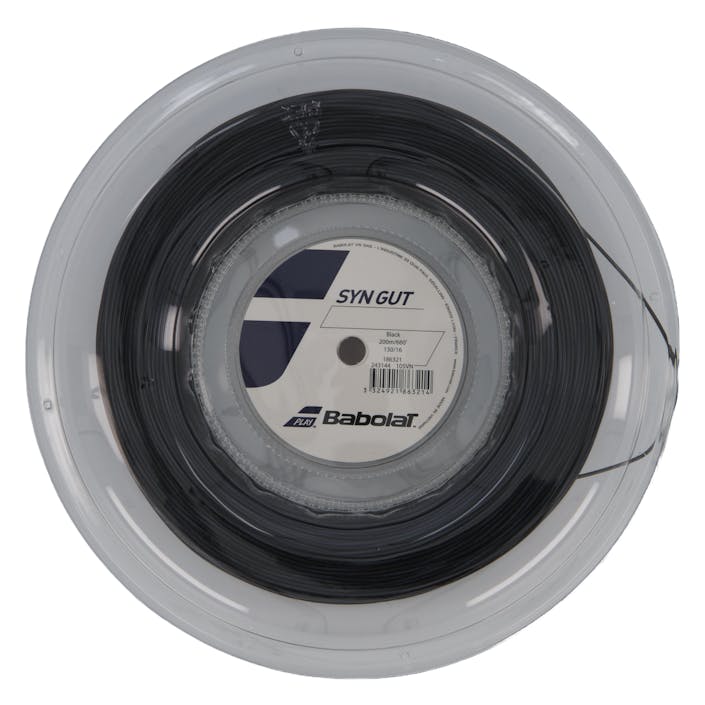 Syn Gut 200m 1,30 Black, Unisex, Utrustning, Träningsutrustning, Tennis, Svart, 1,30 mm