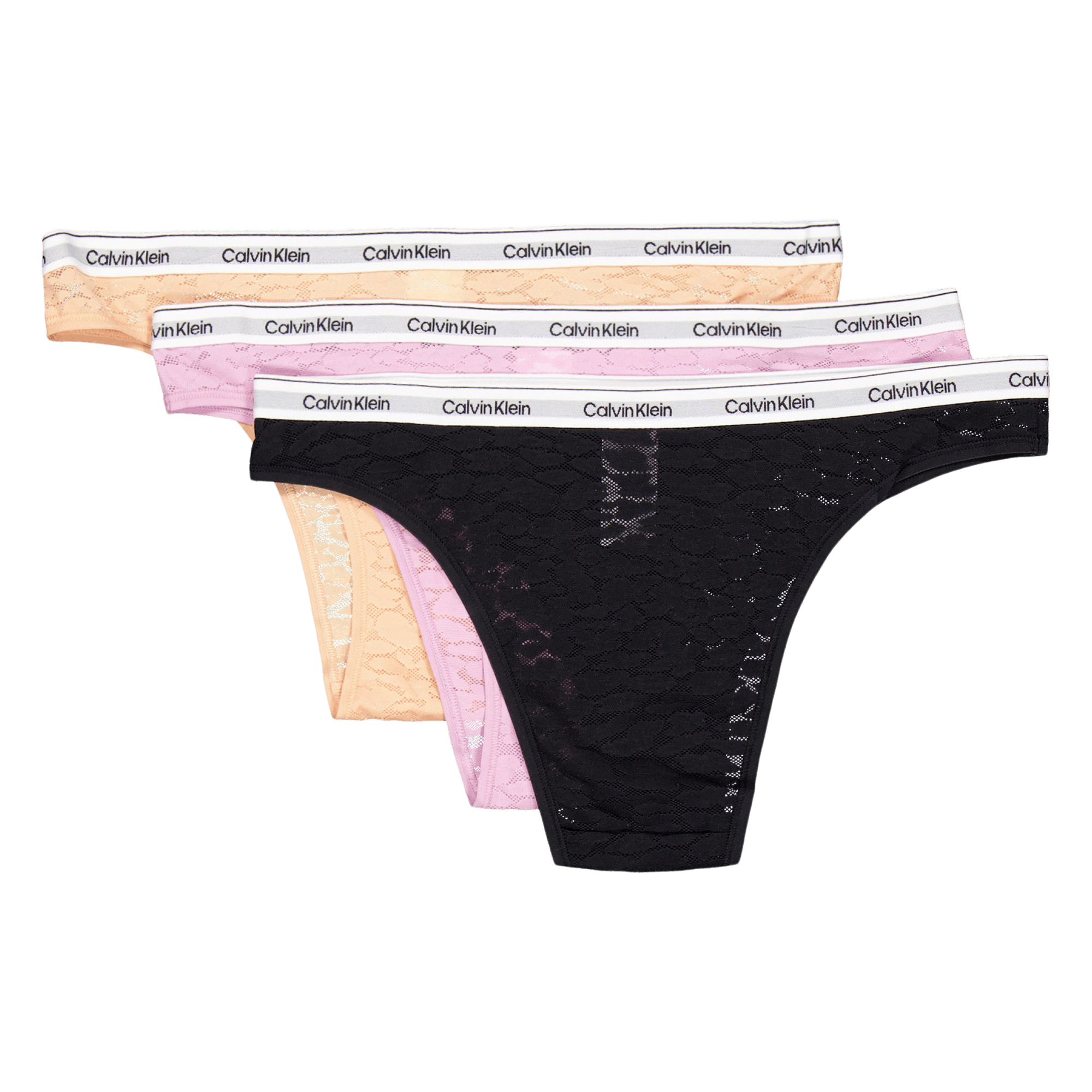 Modern Logo W/ Lace Brazillian Multi, Female, Odevy, Spodná bielizeň, Čierna, XS