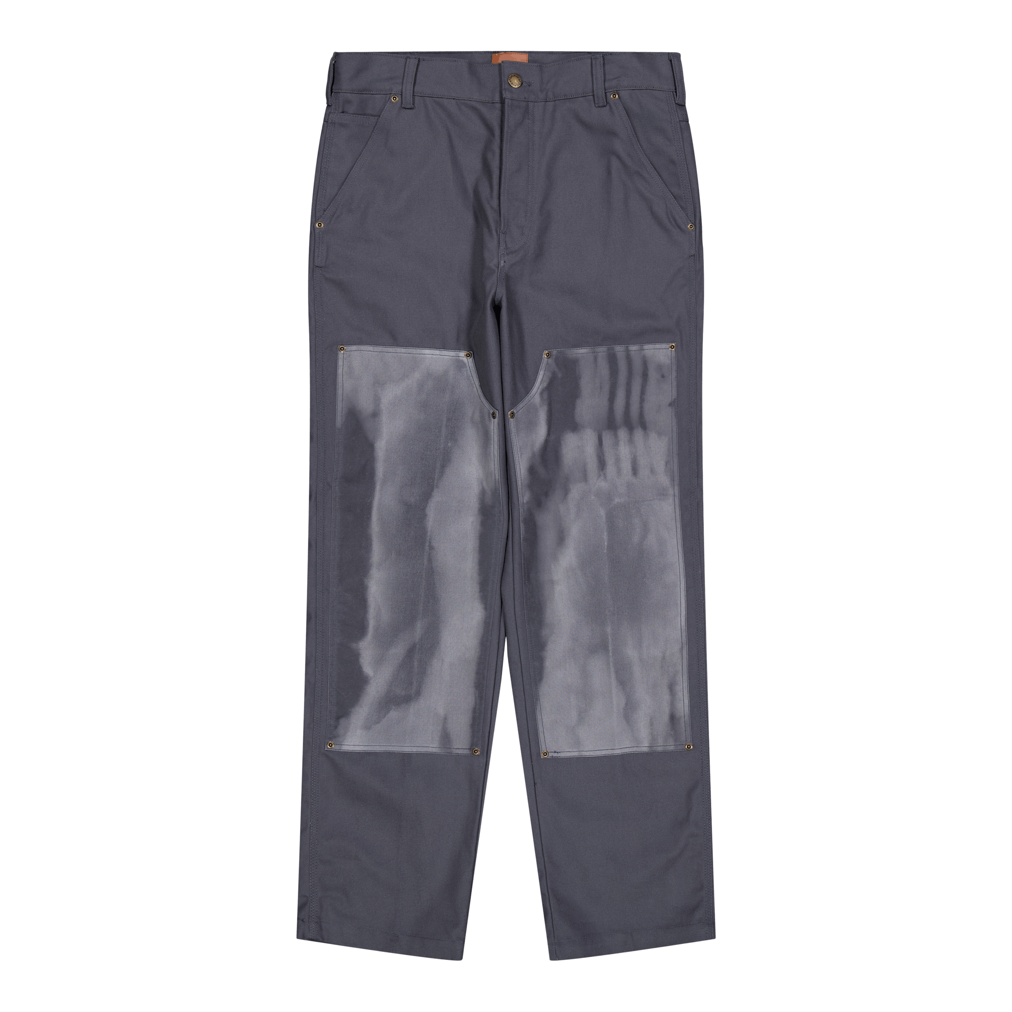 Lucas Waxed Double Knee Charcoal Grey, Male, Apparels, Bottoms, Grey, W29