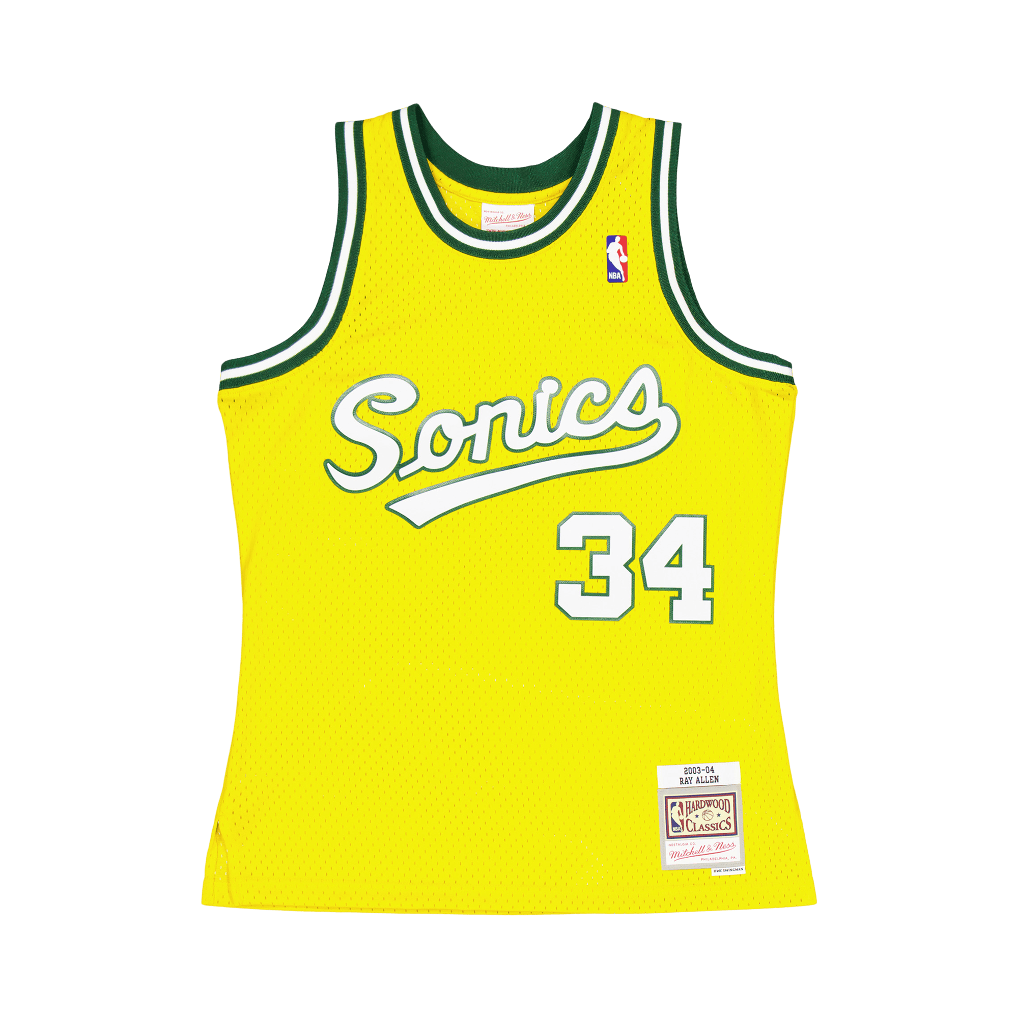Supersonics Swingman Jersey Al Yellow