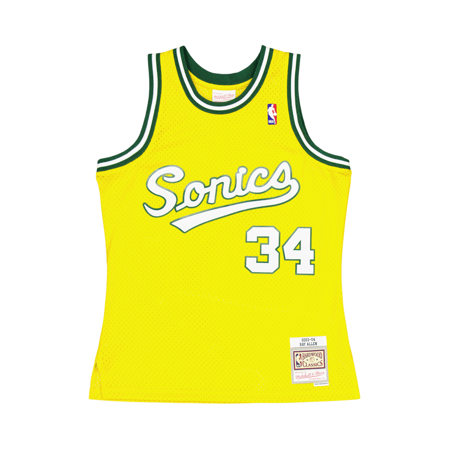 Supersonics Swingman Jersey Al Yellow