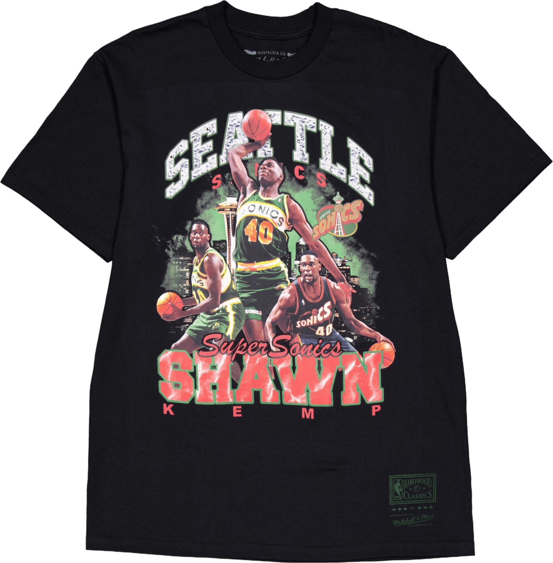 Supersonics Bling Ss Tee Kemp Black