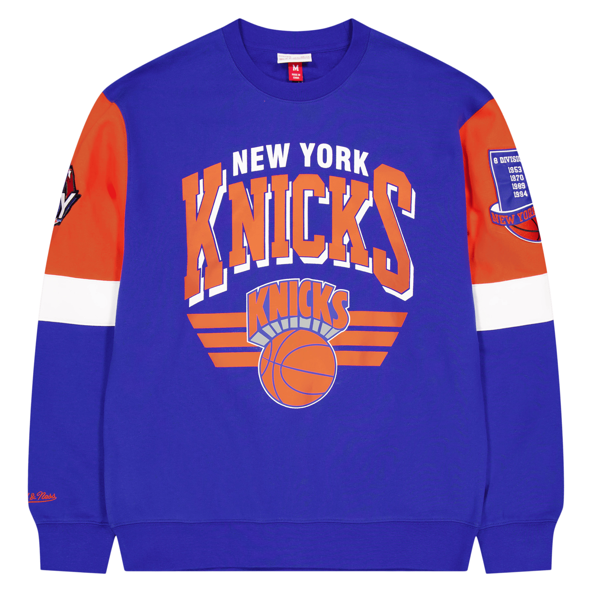 Knicks All Over Crew 3.0 Royal, Male, Ropa, sudaderas con capucha y sudaderas, Azul, XL