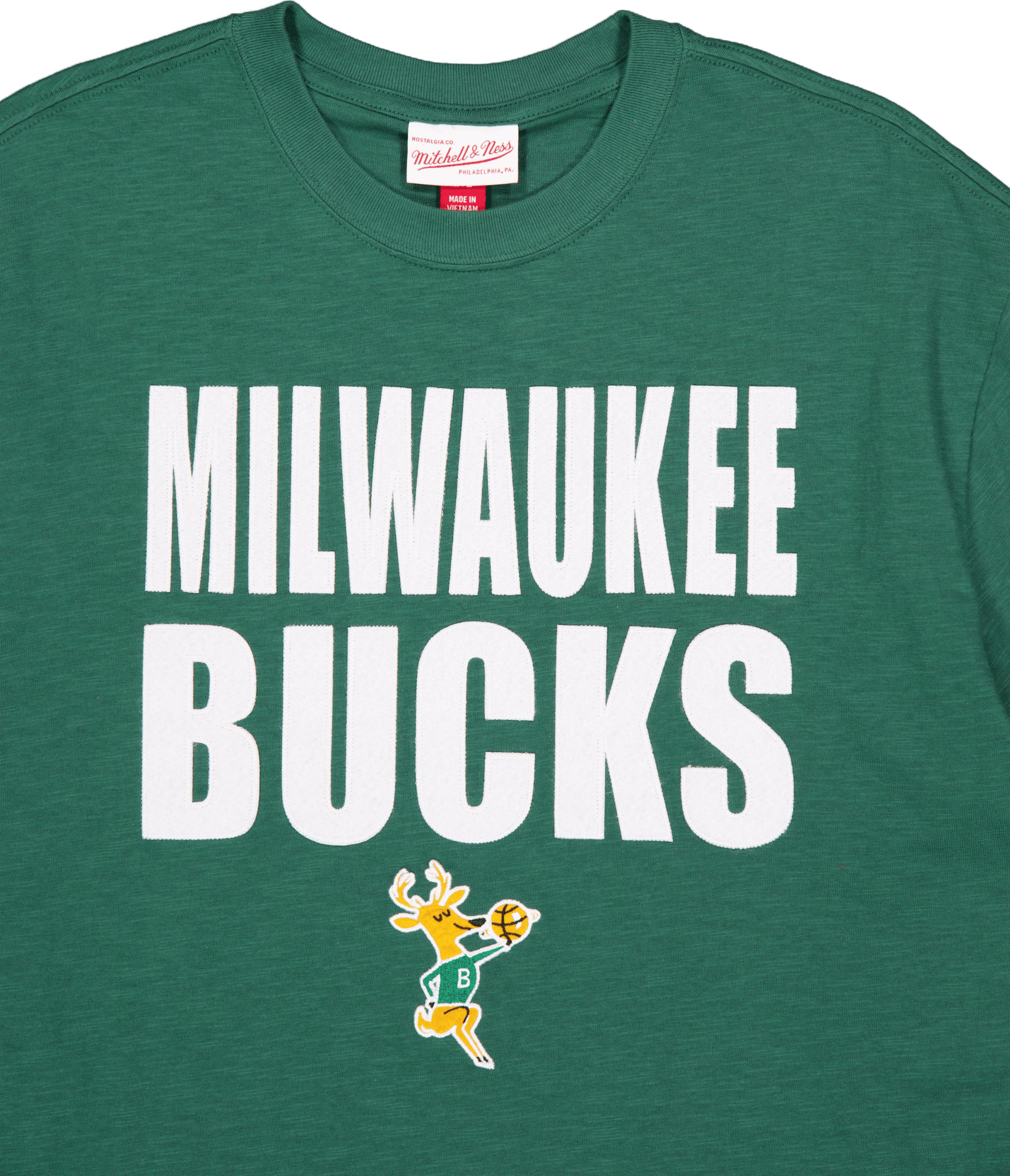 Bucks Legendary Slub S/s Tee Burgundy/green - Bild 3