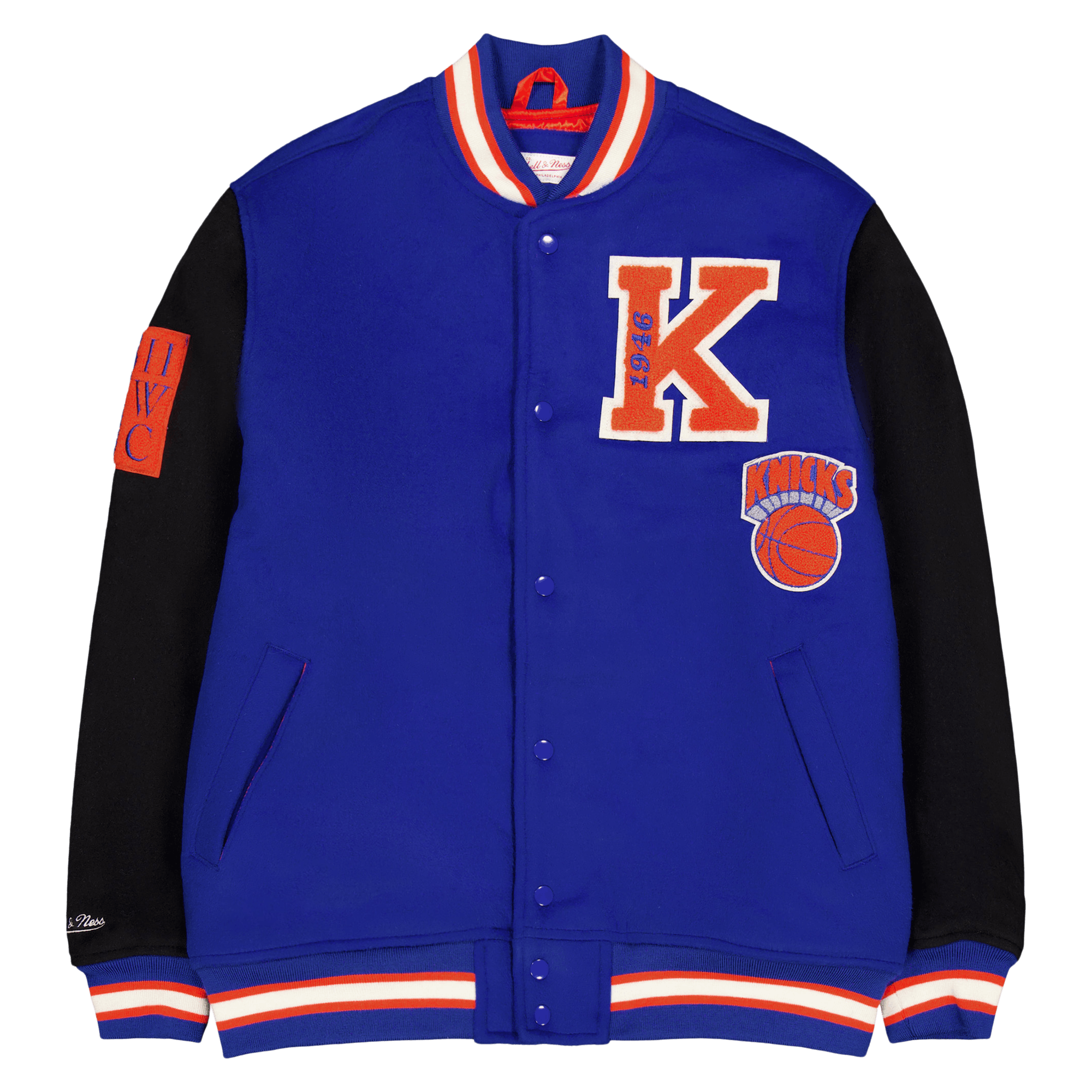 Knicks Team Legacy Varsity Jac Royal/black, Male, Vêtements, vestes, Bleu, M
