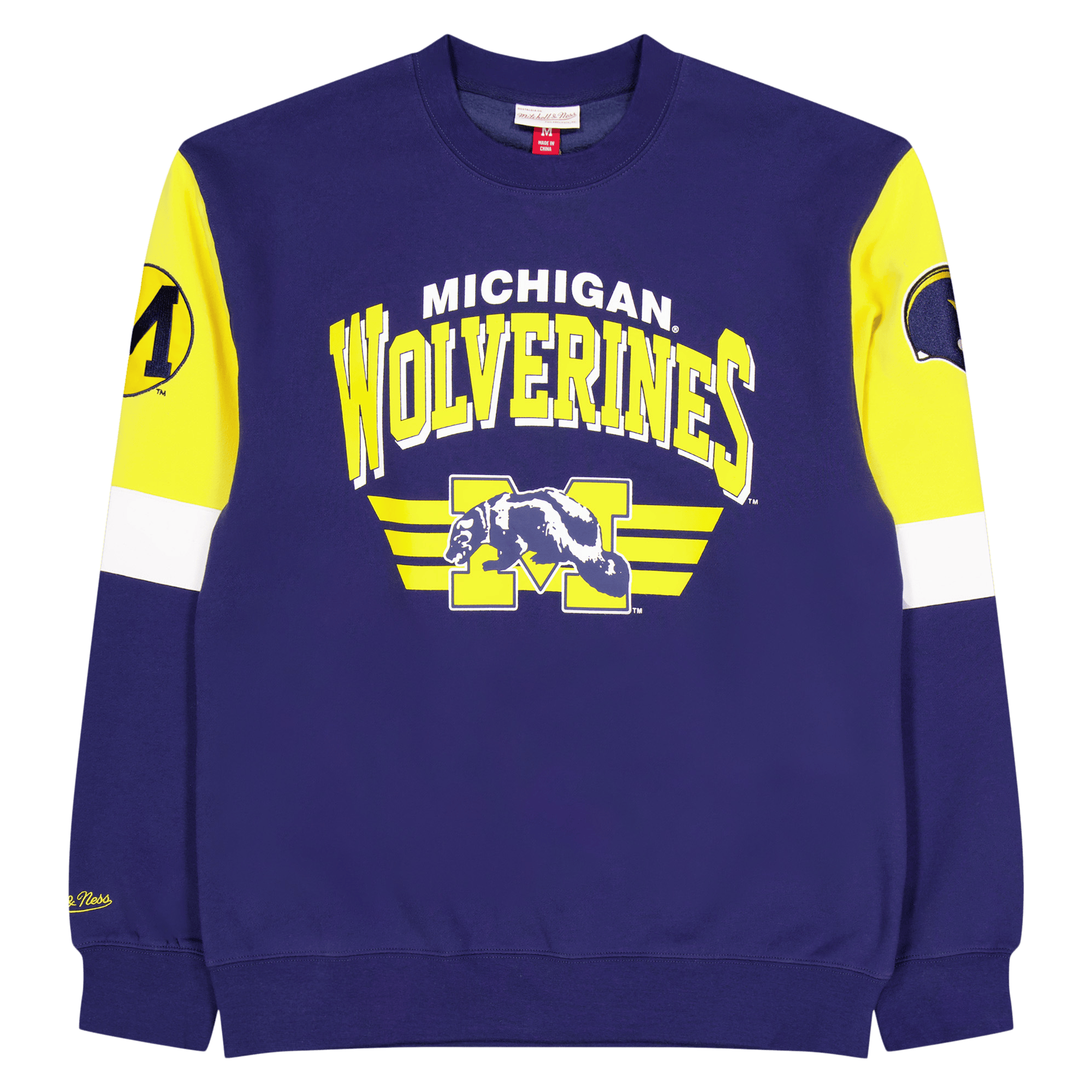 Wolverines All Over Crew 3.0 Navy