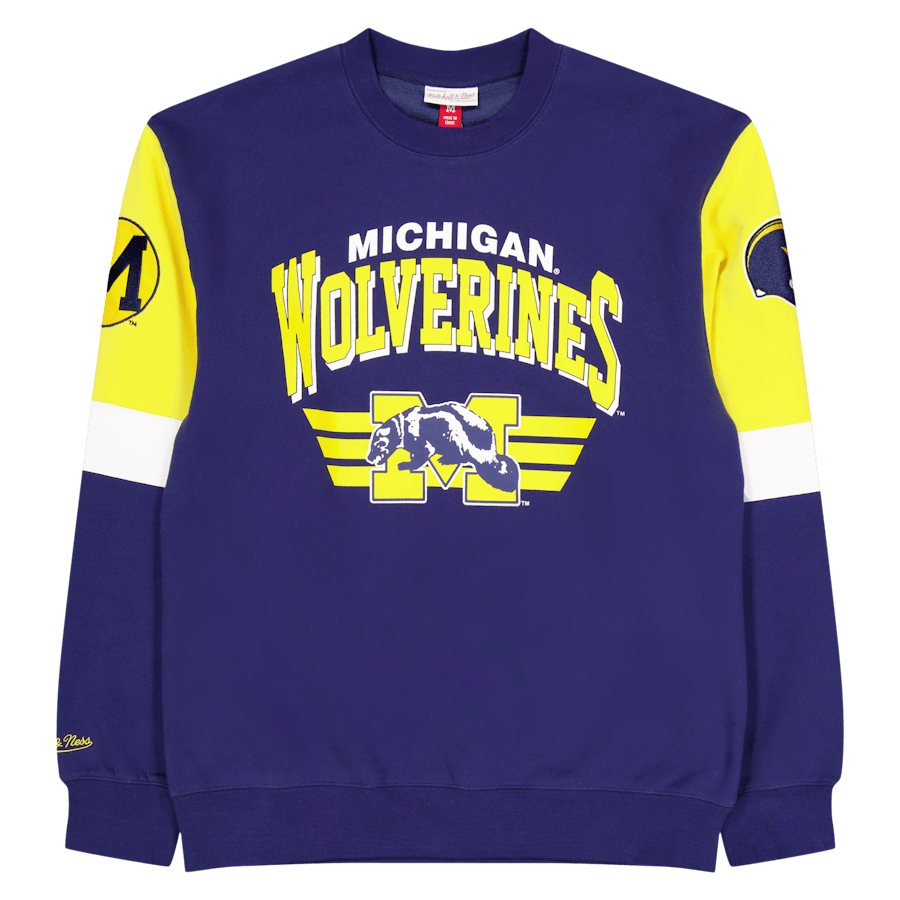 Wolverines All Over Crew 3.0 Navy