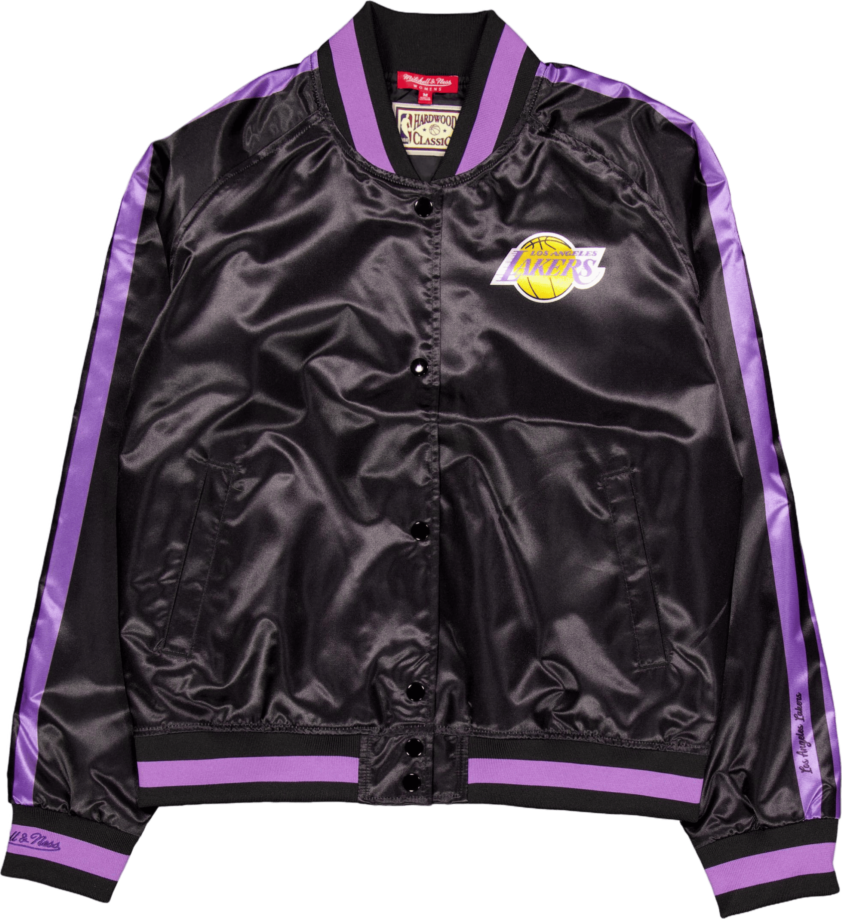 Lakers Womens Raglan Satin Jac Black