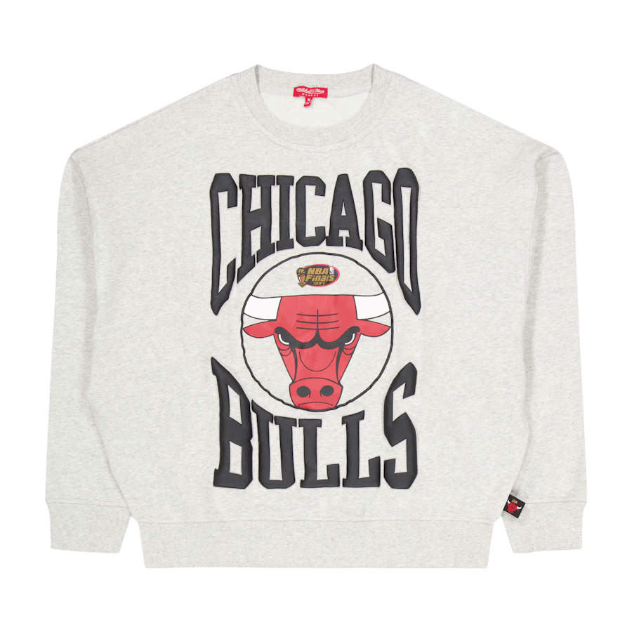 Bulls Womens Logo Lt Crew 3.0 Grey Heather