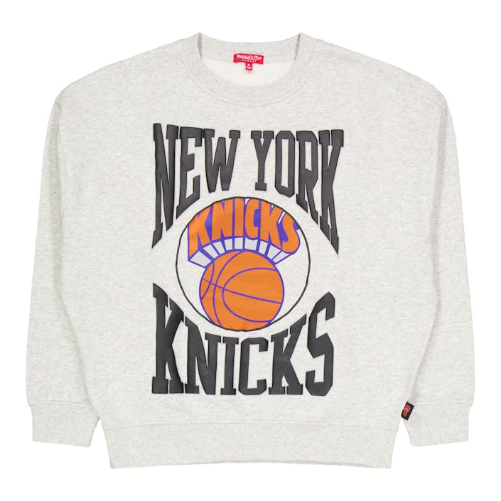 Knicks Womens Logo Lt Crew 3.0 Grey Heather, Female, Kleding, hoodies en sweatshirts, Wit, L