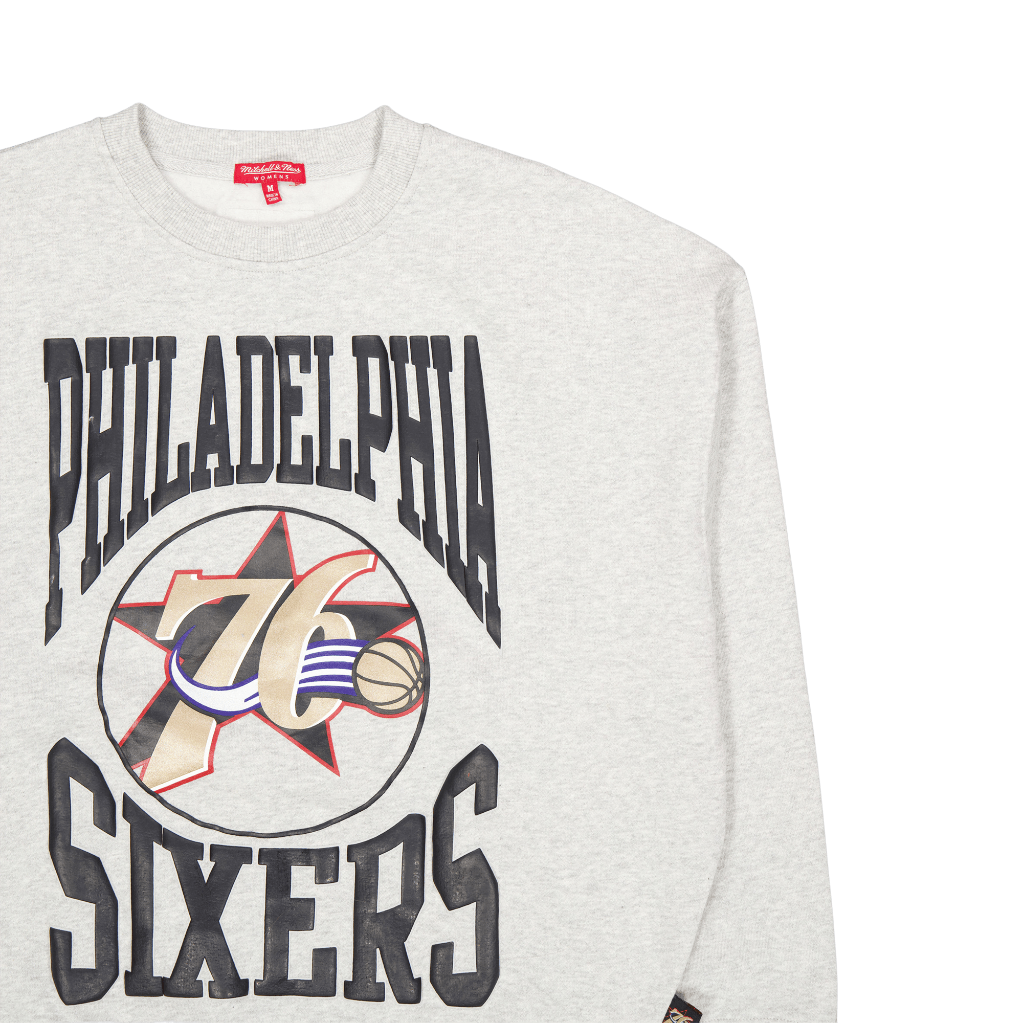 76ers Womens Logo Lt Crew 3.0 Grey Heather - Bild 3