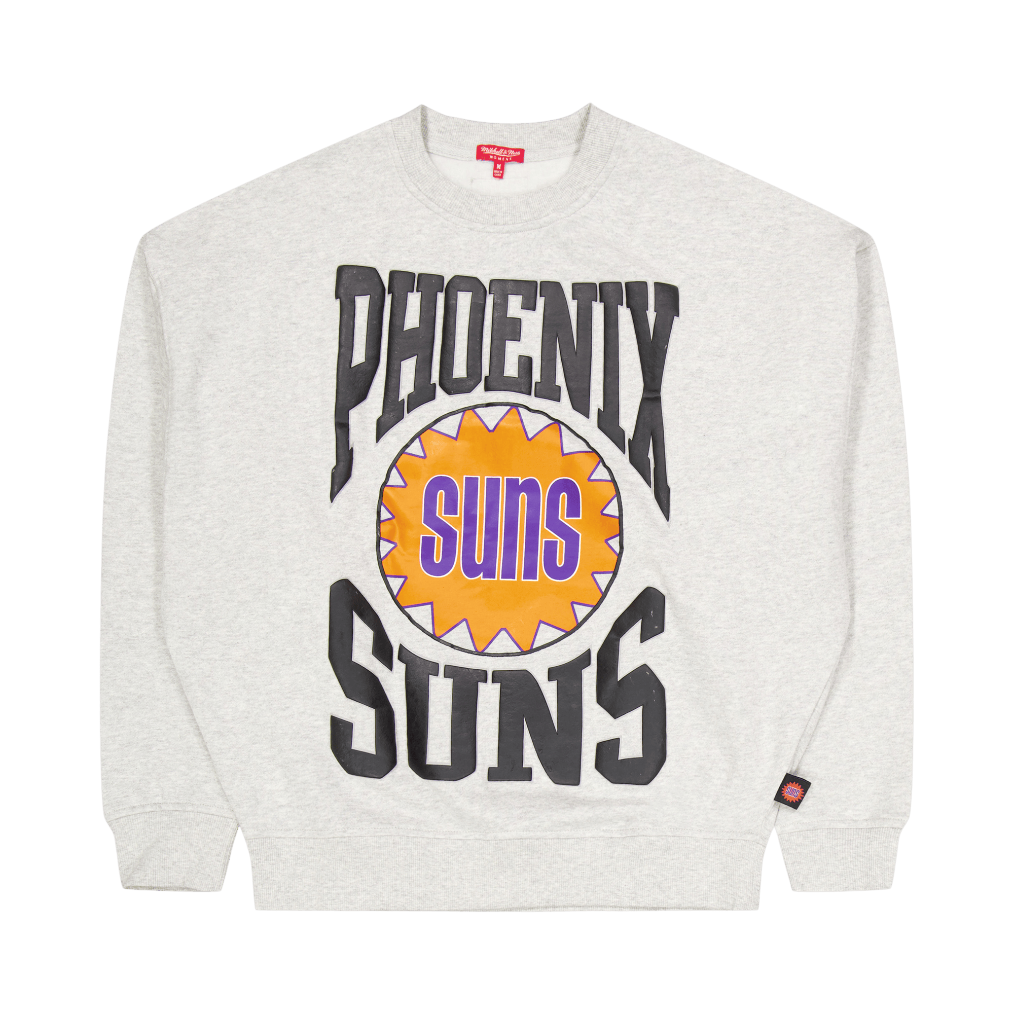 Suns Womens Logo Lt Crew 3.0 Grey Heather