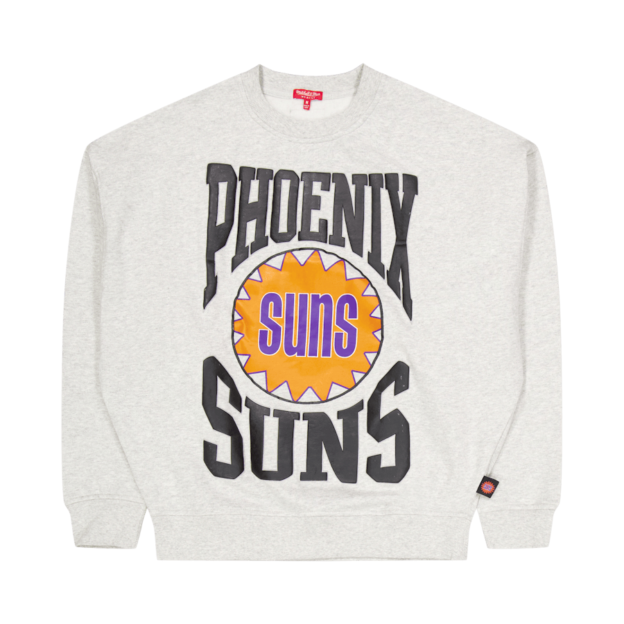Suns Womens Logo Lt Crew 3.0 Grey Heather