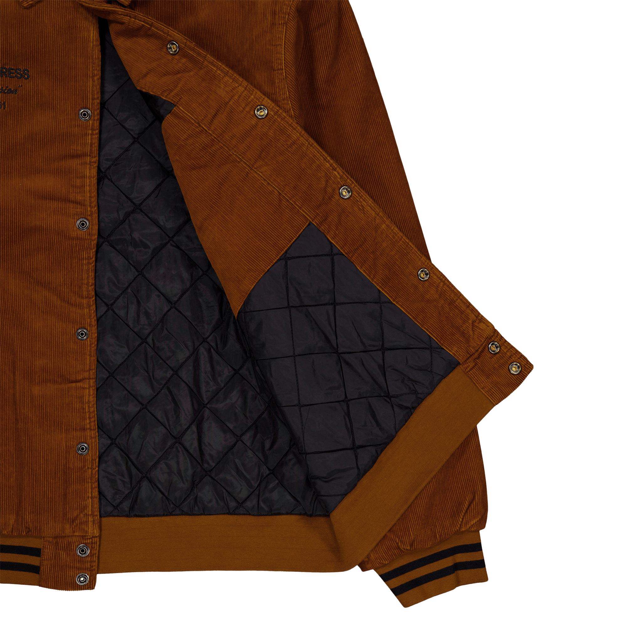 Rugged Letterman Jacket Deep H Brown / Black - Bild 4